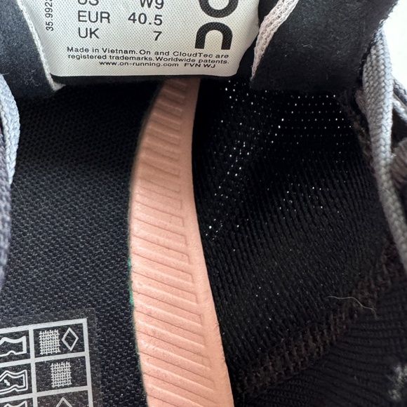ON WOMEN'S CLOUDFLOW ROCK ROSE SIZE 9 NEW! - Picture 7 of 8